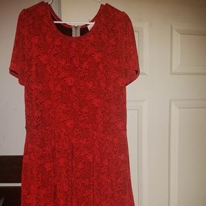 Red LulaRoe Amelia 2xl